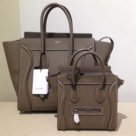 celine luggage phantom beige|Celine nano luggage tote bag.